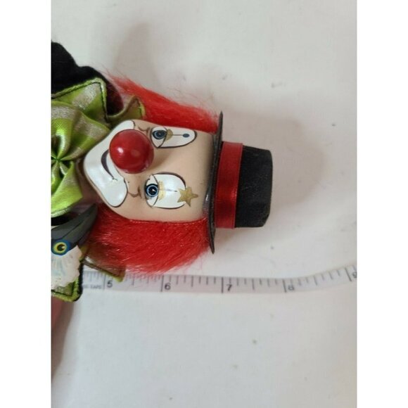 VINTAGE Ceramic Red Nose Clown Figurine 8 in Tall - Picture 7 of 7